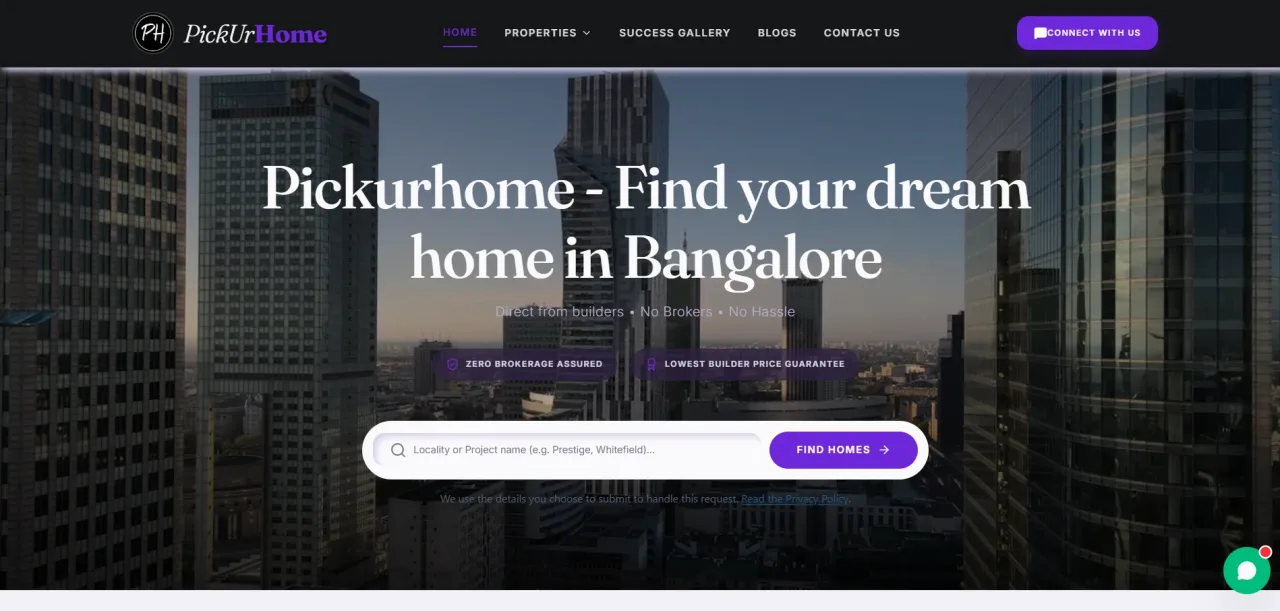 PickUrHome project screenshot